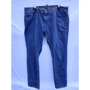Perry Ellis Men's Size 40x32 Blue Denim Jeans Dark Wash Straight Leg